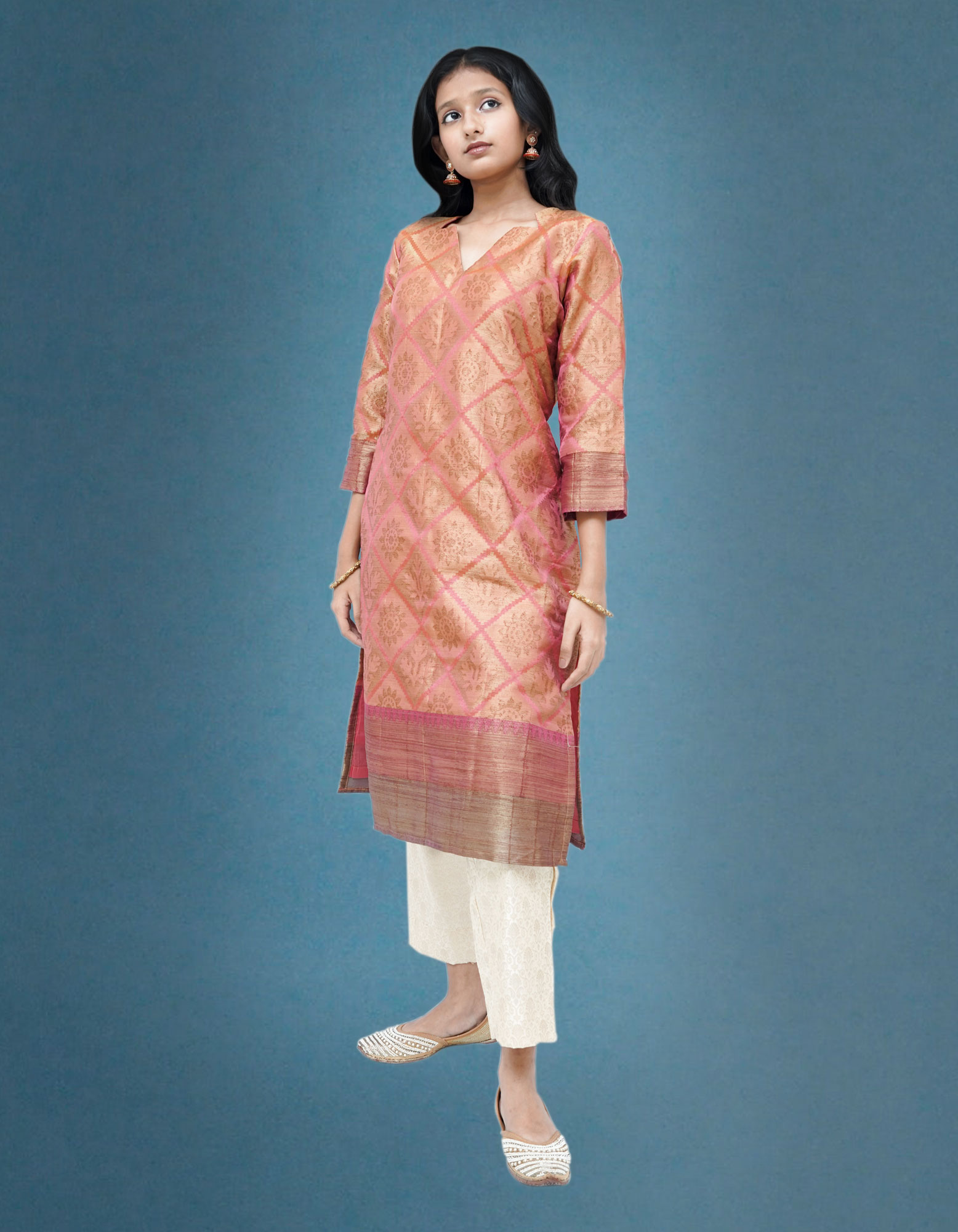 Banarasi Silk Kurta A line Kurta