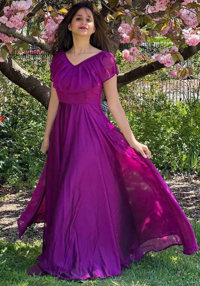 Magenta gown