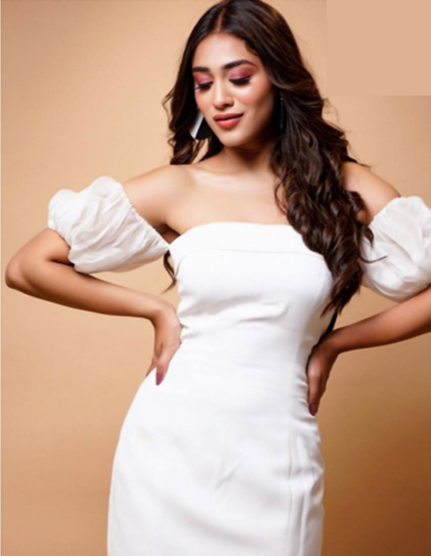 White cutwork cotton short dress