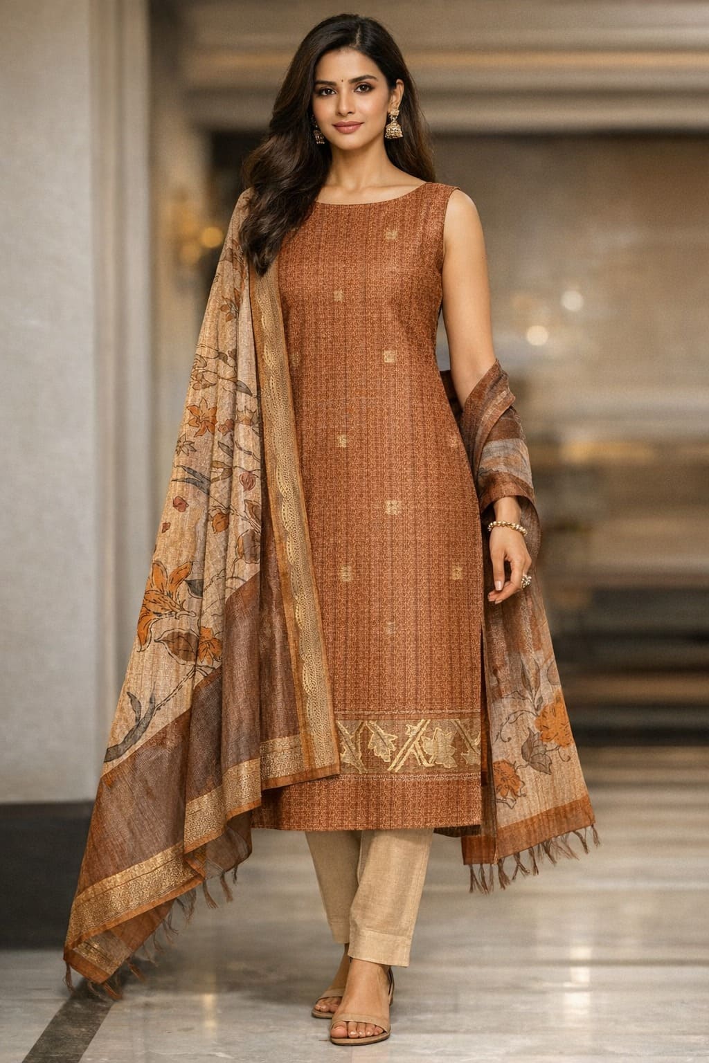 Terra Silk Boat-Neck Set