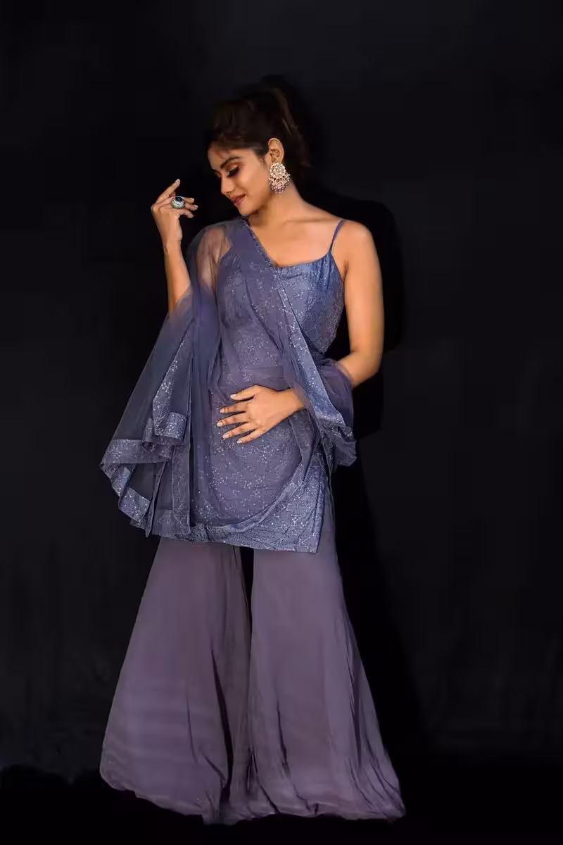Grey Kurta Sharara Set